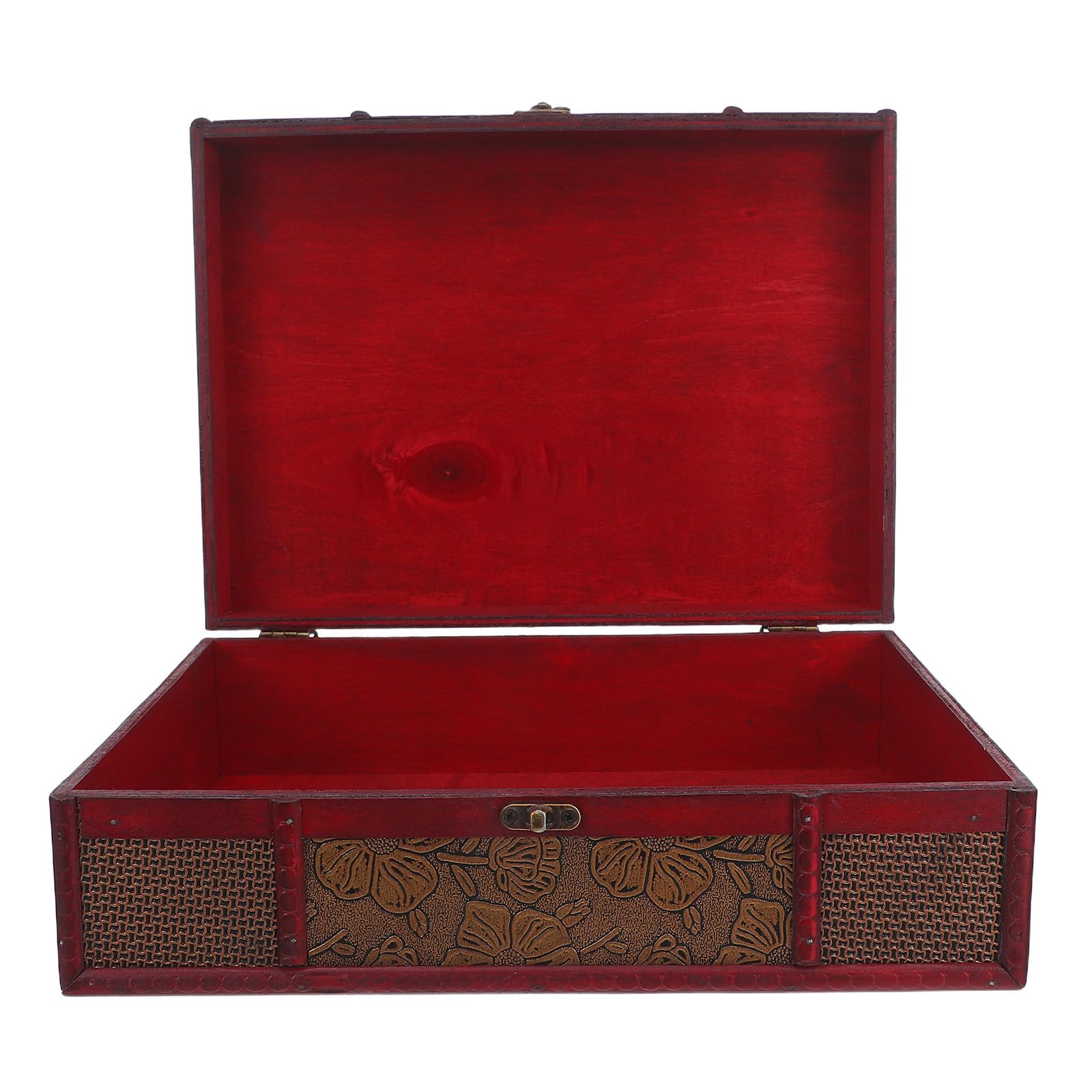 Boîte de rangement en bois vintage de bureau pour bijoux