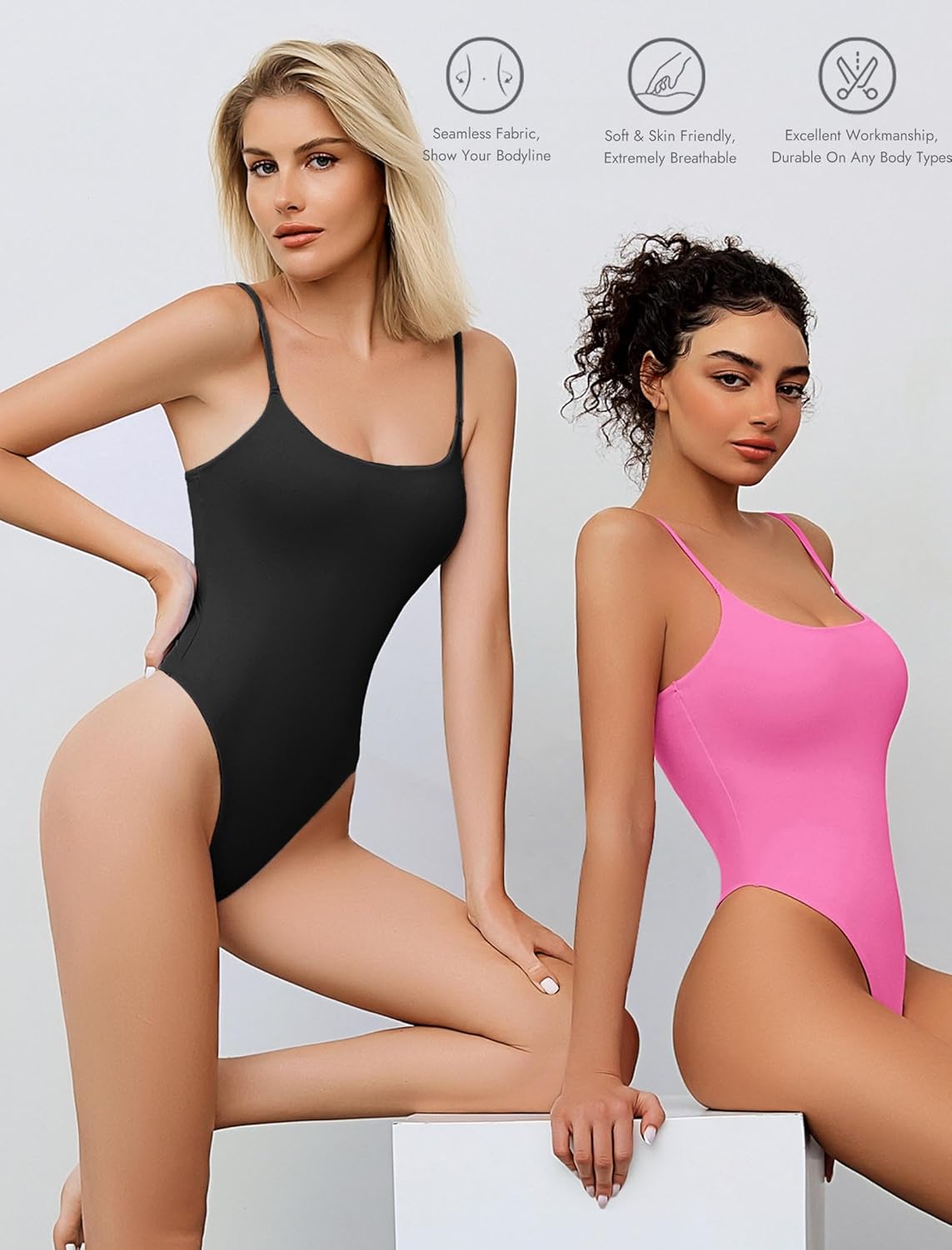 Avidlove Tank Top Bodysuit for Women Square Neck Double Lined Body Suits One Piece Thong Basic Summer Cami Tops - Image 4