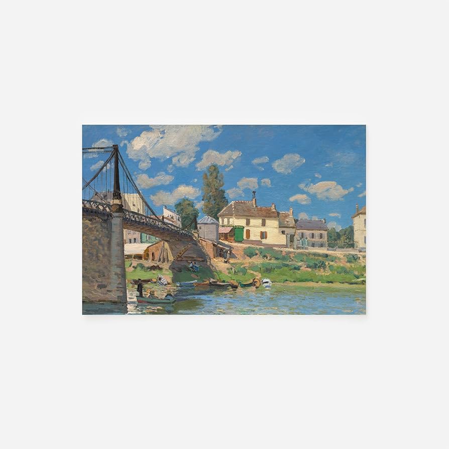 Amazon.com: Alfred Sisley - The Bridge at Villeneuve la Garenne