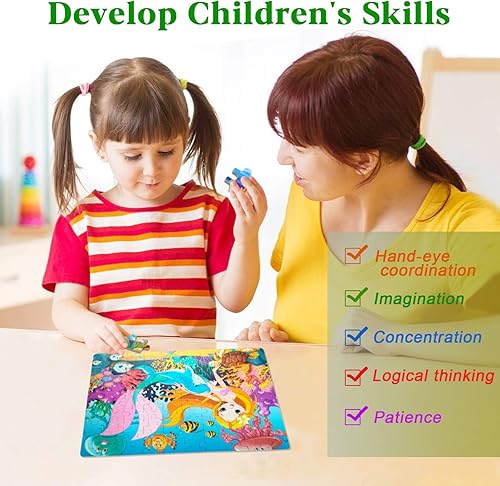 Miniatura 3 de Rompecabezas para niños de 4 a 8 años, rompecabezas de 100 piezas para niños, rompecabezas educativos para niños en caja de metal, juegos de
