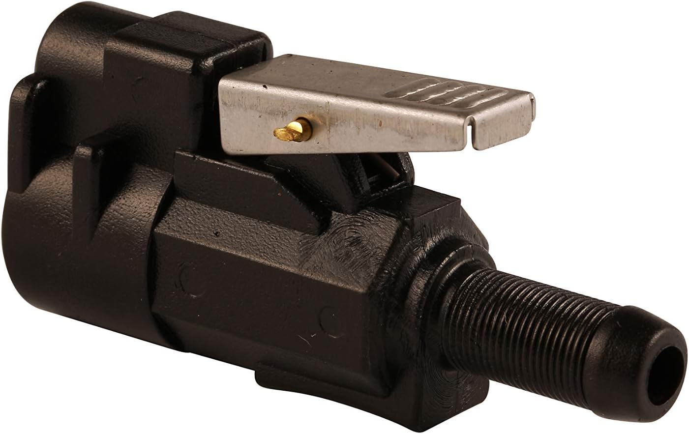 8890LP6 Marine Fuel Tank Fitting, 3/8-Inch Barb Hose Female Tank Fitting for Mercury/Mariner Engines, Black Acetal