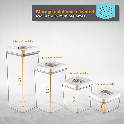 Miniatura 5 de Polder Recipientes herméticos, plástico sin BPA, recipientes de almacenamiento apilables, recipientes de almacenamiento de alimentos, recipientes de