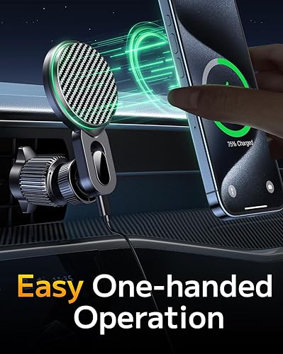 Miniatura 3 de Qifutan Cargador de montaje de coche Magsafe de 15 W, sin bloqueo de ventilación de aire, cargador inalámbrico para automóvil, accesorios