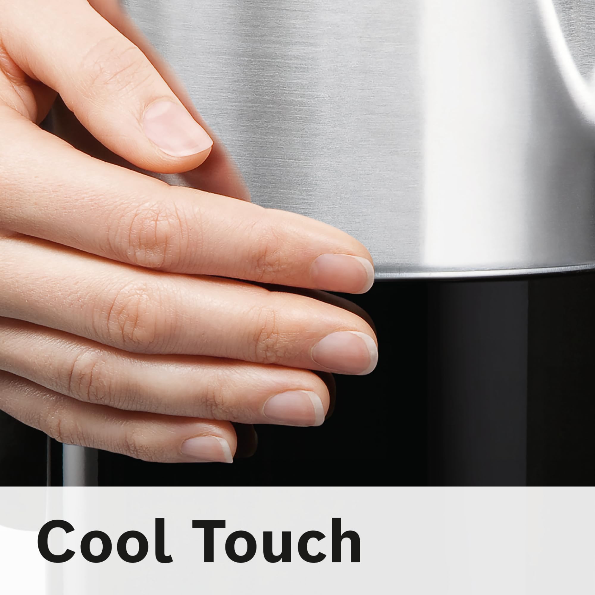 Bosch kabelloser Wasserkocher TWK8613P, Abschaltautomatik, Überhitzungsschutz, Temperaturwahl, Warmhaltefunktion, 1,5 L, 2400 W, schwarz