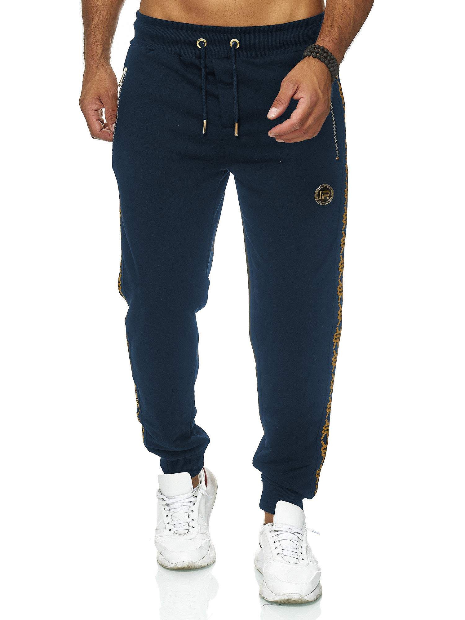 RED BRIDGE Pantalone da Tuta da Uomo Joggers Cotone Polsino Tasche con Cerniera