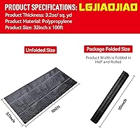 Vista 1 de Tela resistente para paisajismo, 32 pulgadas x 100 pies, barrera contra malezas, cubierta para el suelo para el jardín, para controlar las malezas