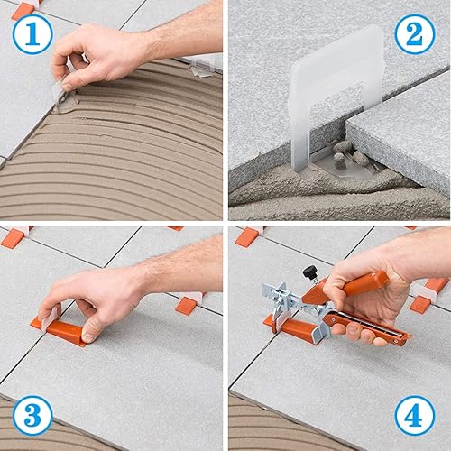 Miniatura 5 de 400 piezas de cuñas reutilizables para sistema de nivelación de azulejos, adecuadas para espaciadores de 18 pulgadas, espaciadores de 116 pulgadas,