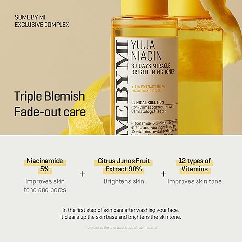 Miniatura 3 de SOME BY MI Yuja Niacin 30 Days Miracle Brightening Toner - 5.07 onzas, 5.1 fl oz, 5% niacinamida y 12 vitaminas tónico facial para aclarar, cuidado