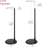 Vista 6 de ZITA ELEMENT Base de soporte de muñeca ajustable de 2 piezas para accesorios de muñeca de 14 pulgadas -18 pulgadas - negro