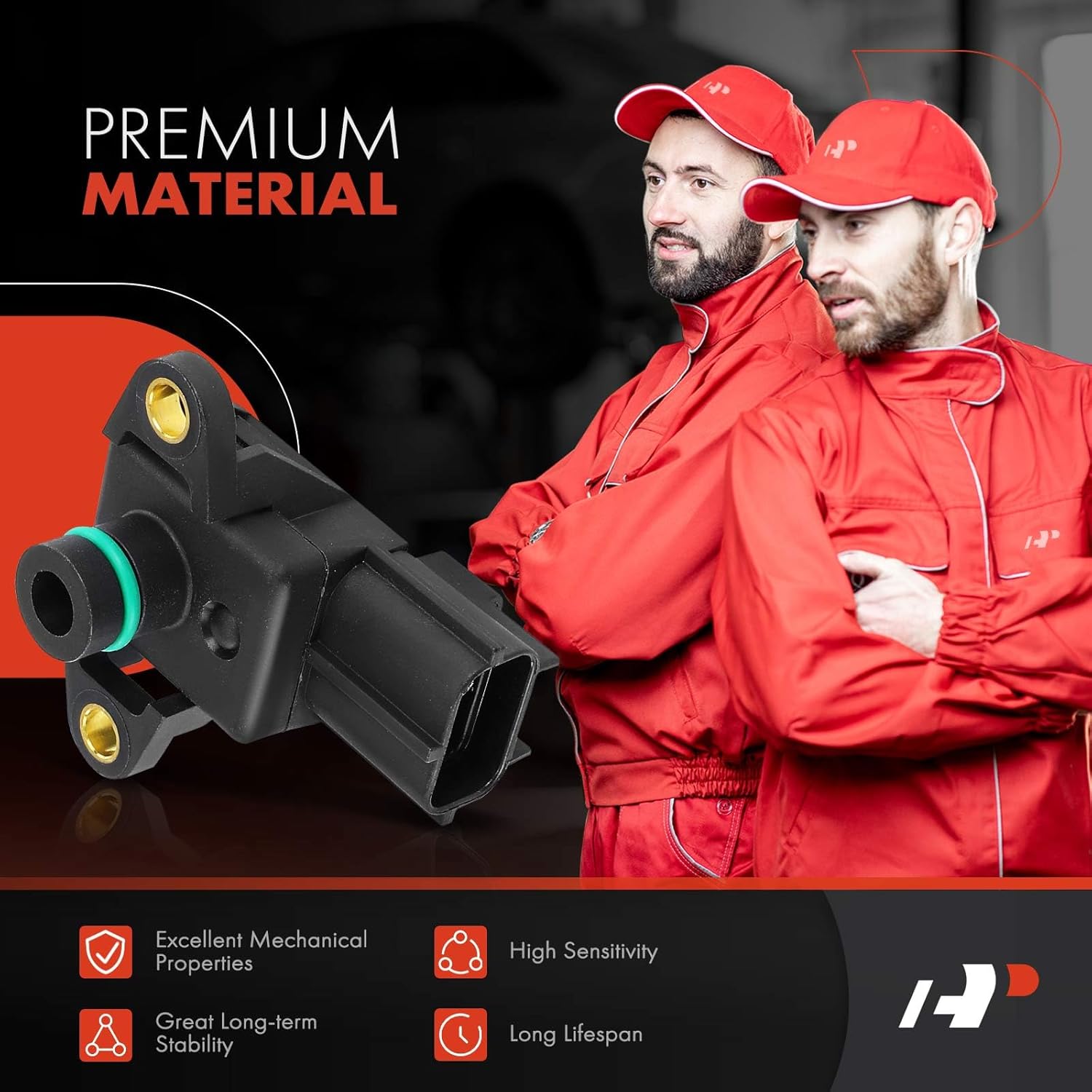 A-Premium Manifold Pressure (MAP) Sensor [3 Pins] Compatible with Jeep WJ Series Grand Cherokee 1999-2001 4.7L & Dodge Durango 2000-2001 4.7L, Dakota 2000-2001 4.7L