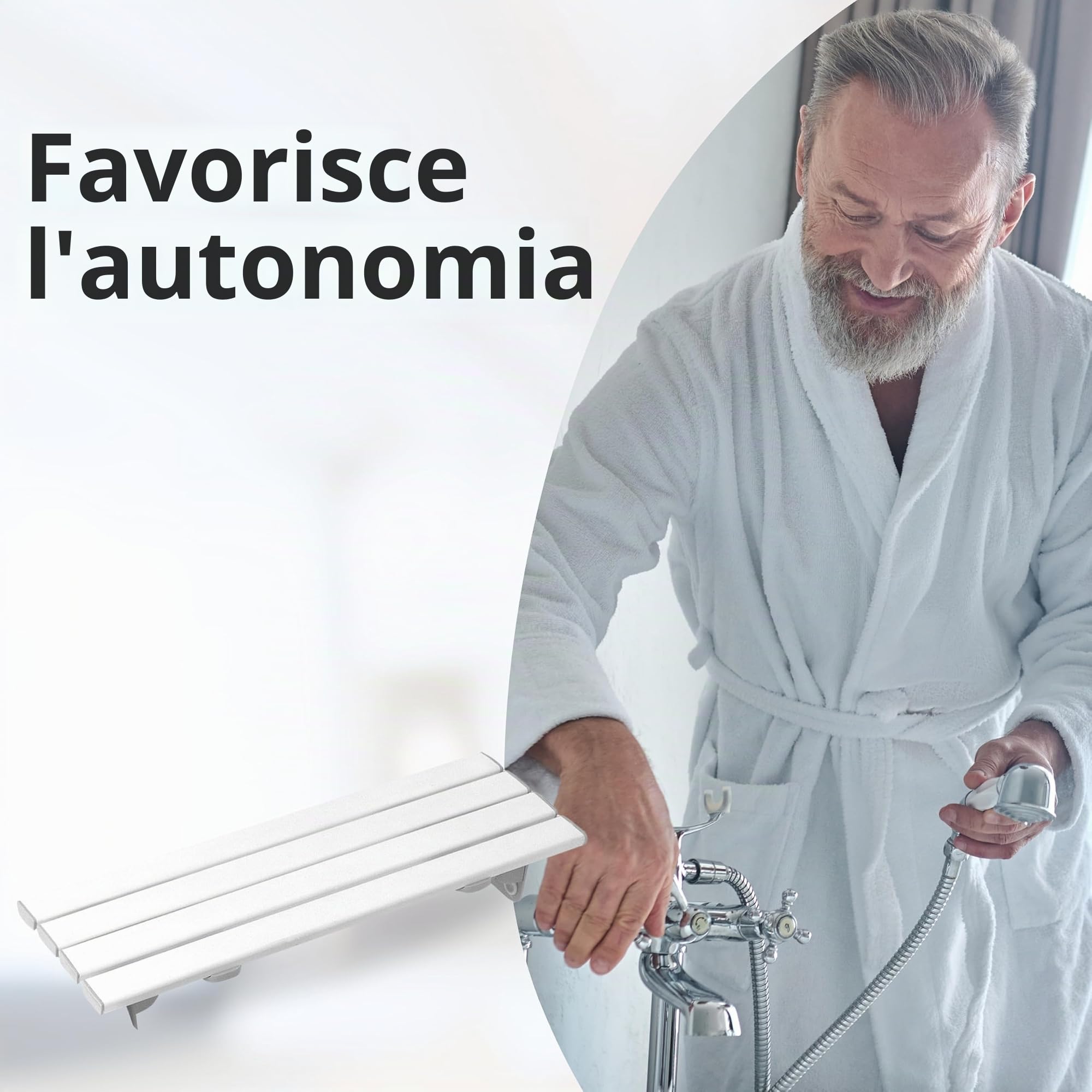 Homecraft - Asse sedile per vasca da bagno, modello Savanah, 66 cm, bianco