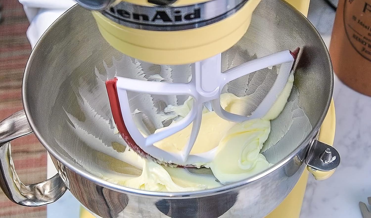 New Metro Design PC-THR BeaterBlade and Pouring Chute Set, compatible KitchenAid 4.5 Qt Tilt Head Stand Mixer, Red