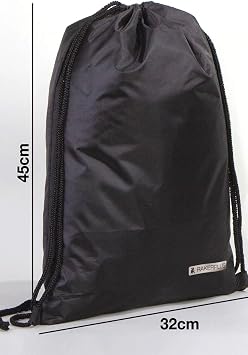Siyah 32x45 cm Su Geçirmez Büzgülü Krampon ve Spor Çantası
