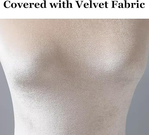 Miniatura 6 de Female Full Body Mannequin Adjustable Height Clothing Mannequin Clothes Form Stand Detachable Wood Arm Used for Display Clothin(White,Torso)