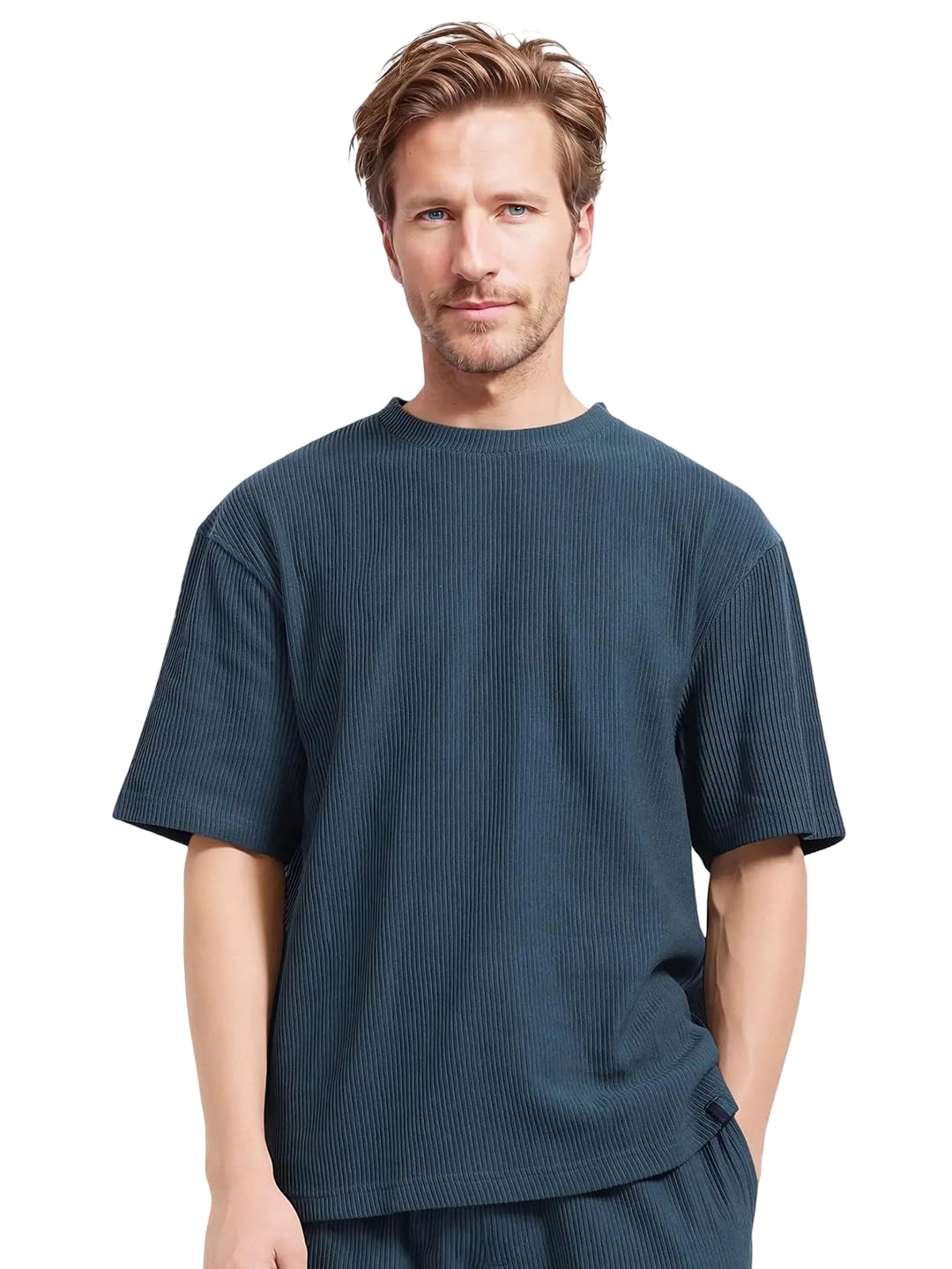 Oversized Textured t-Shirt-image-14