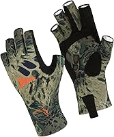 Vista 13 de KastKing Sol Armis - Guantes de protección solar UPF50+, guantes de pesca, protección UV, protección solar para exteriores, kayak, remar A: Silver