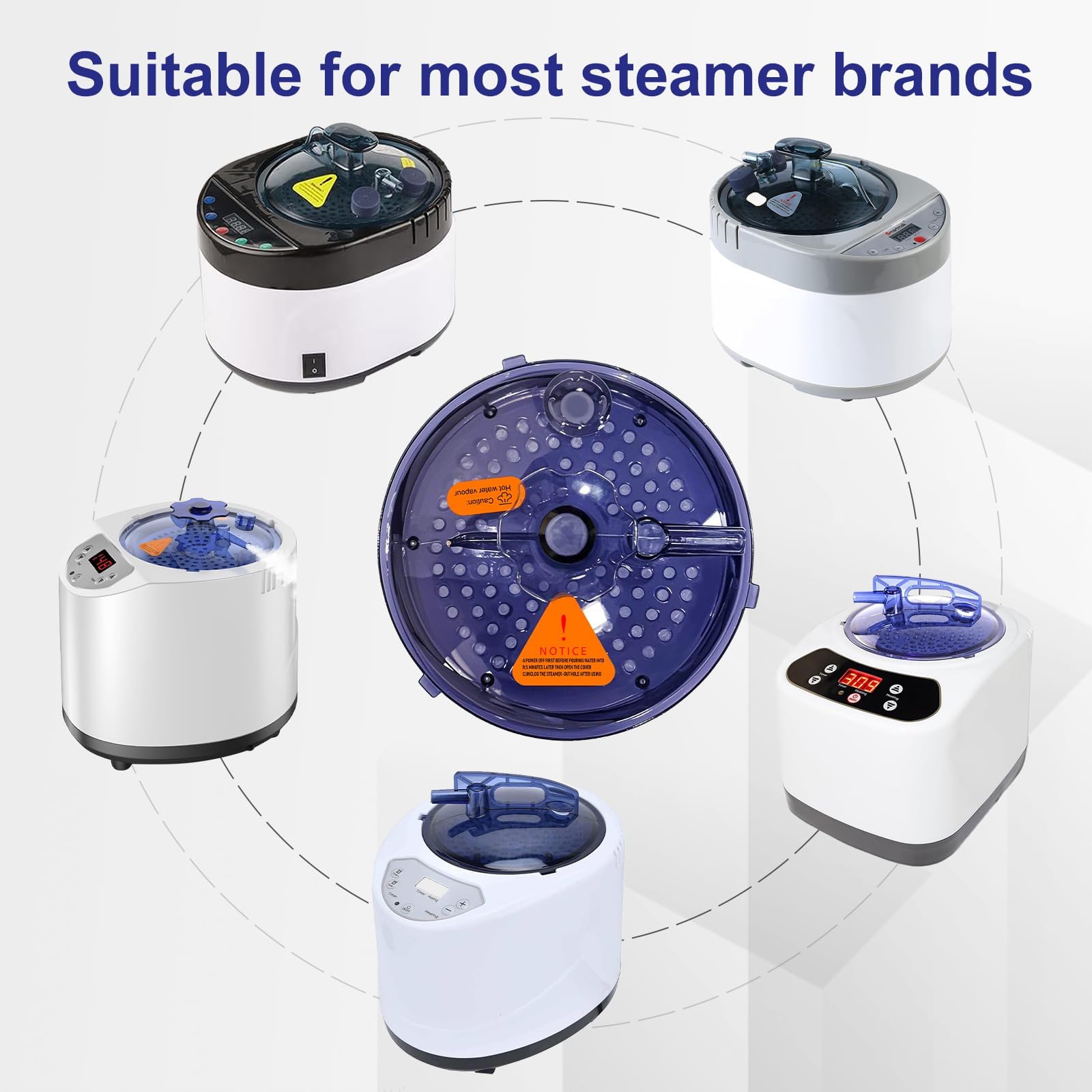 Cubierta para olla de vapor de sauna, accesorios para generador de vapor, accesorios de sauna de repuesto, solo una tapa, no olla de vapor (4 L, azul)