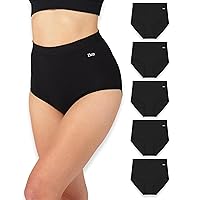 Bea Confezione da 5 Mutande Donna a Vita Extra Alta - Slip Donna Cotone Vita Alta Traspirante