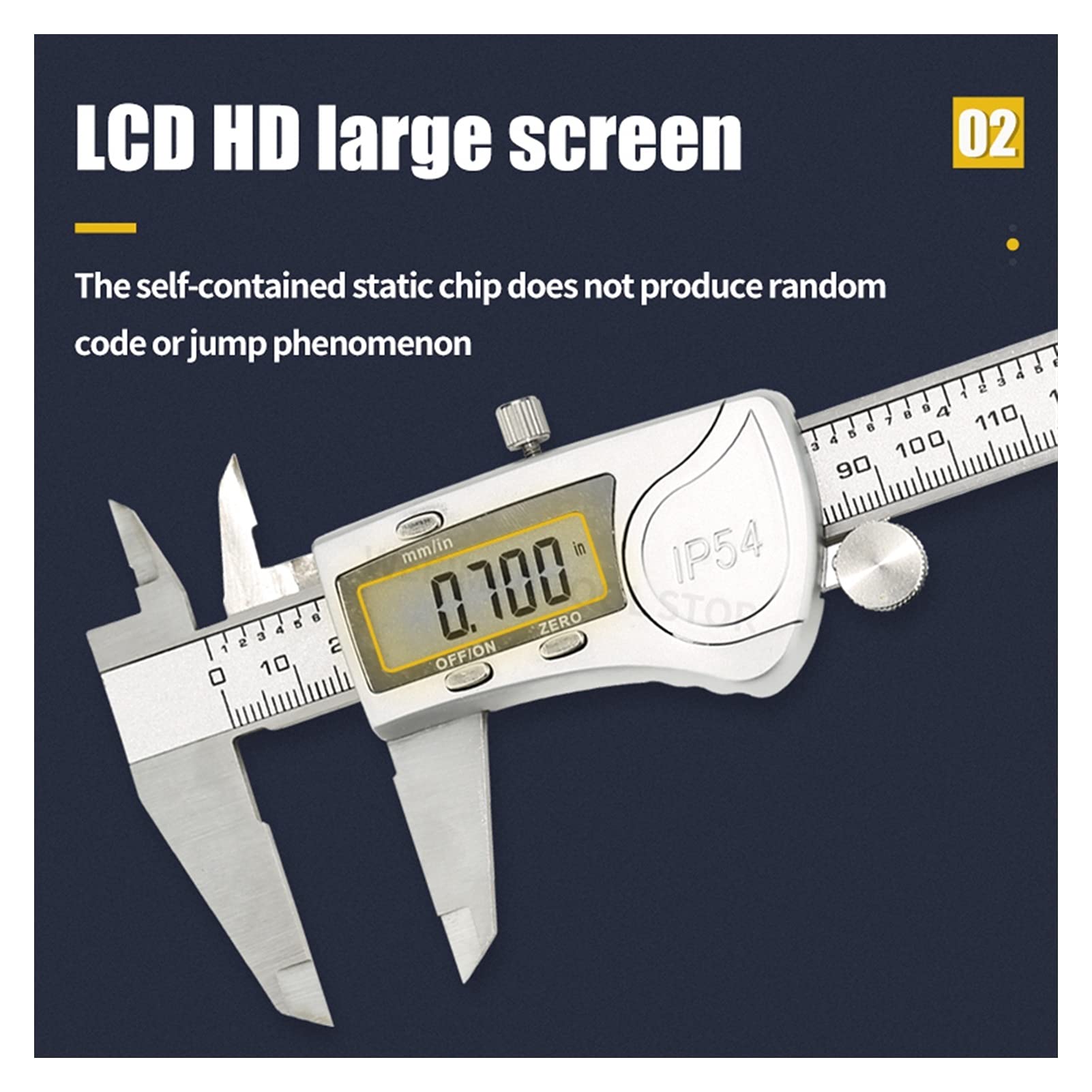 Digitale Remklauw/Micrometer Meetgereedschap, 6-inch / 150 Mm Roestvrij Staal Vernier Remklauw, Met LCD-scherm, Inch/Metrische Conversie Meetinstrument(Box Digital Caliper