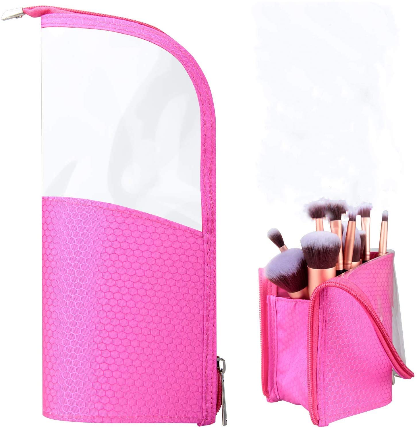 Queen.Y Estuche de Lápices de Pie Bolsa Organizador de Soporte de Pinceles de Maquillaje de Viaje Impermeable