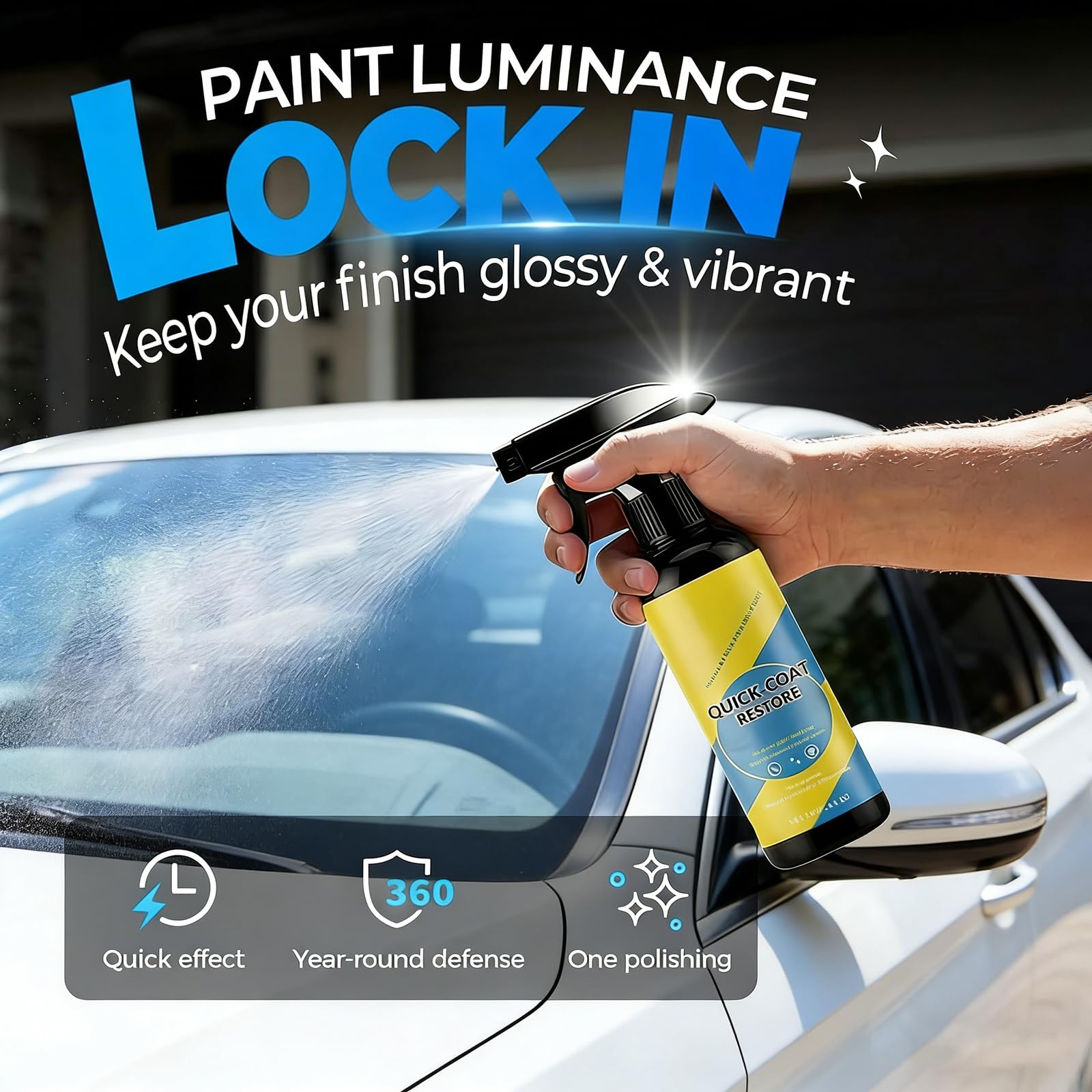 2026 Nano Quick Coat Restore - Advanced Quick-Acting Car Coating Spray for Long-Lasting Gloss, Dust Proof & Glazing Effects (1 Piece) — view 6