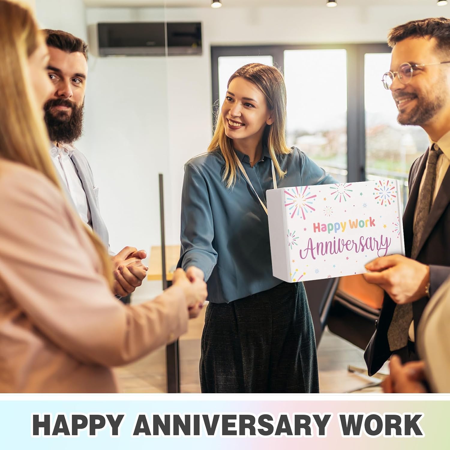 Geiserailie 7 Pcs Workiversary Gifts for Women Employee Appreciation Gift Thank You Gifts Workiversary Box Include 20oz Tumbler Notebook 3 Pens and Keychain for Office Coworker Employee(Purple)