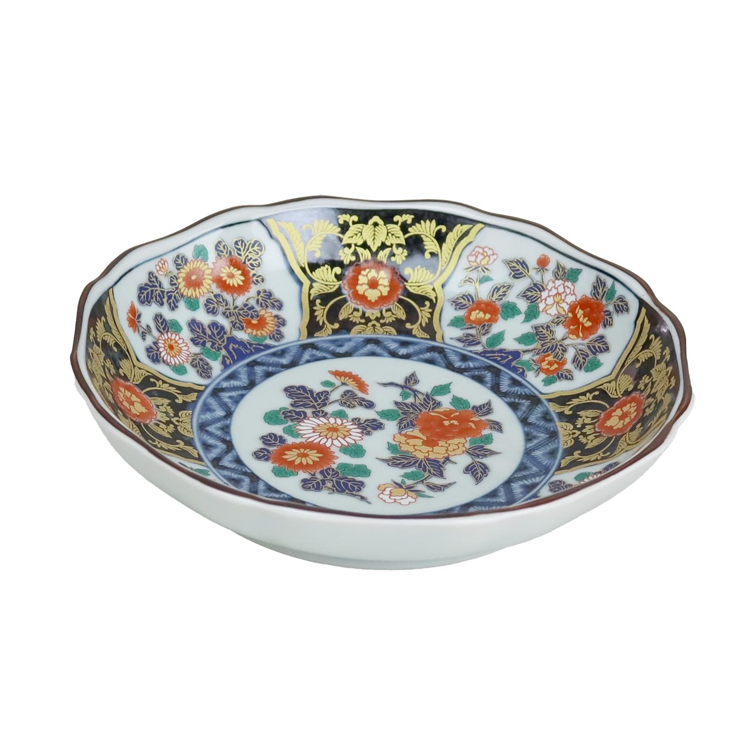 Amazon.co.jp: 遊器浪漫 古伊万里様式 八角取皿1枚 染錦金彩紋 豪華