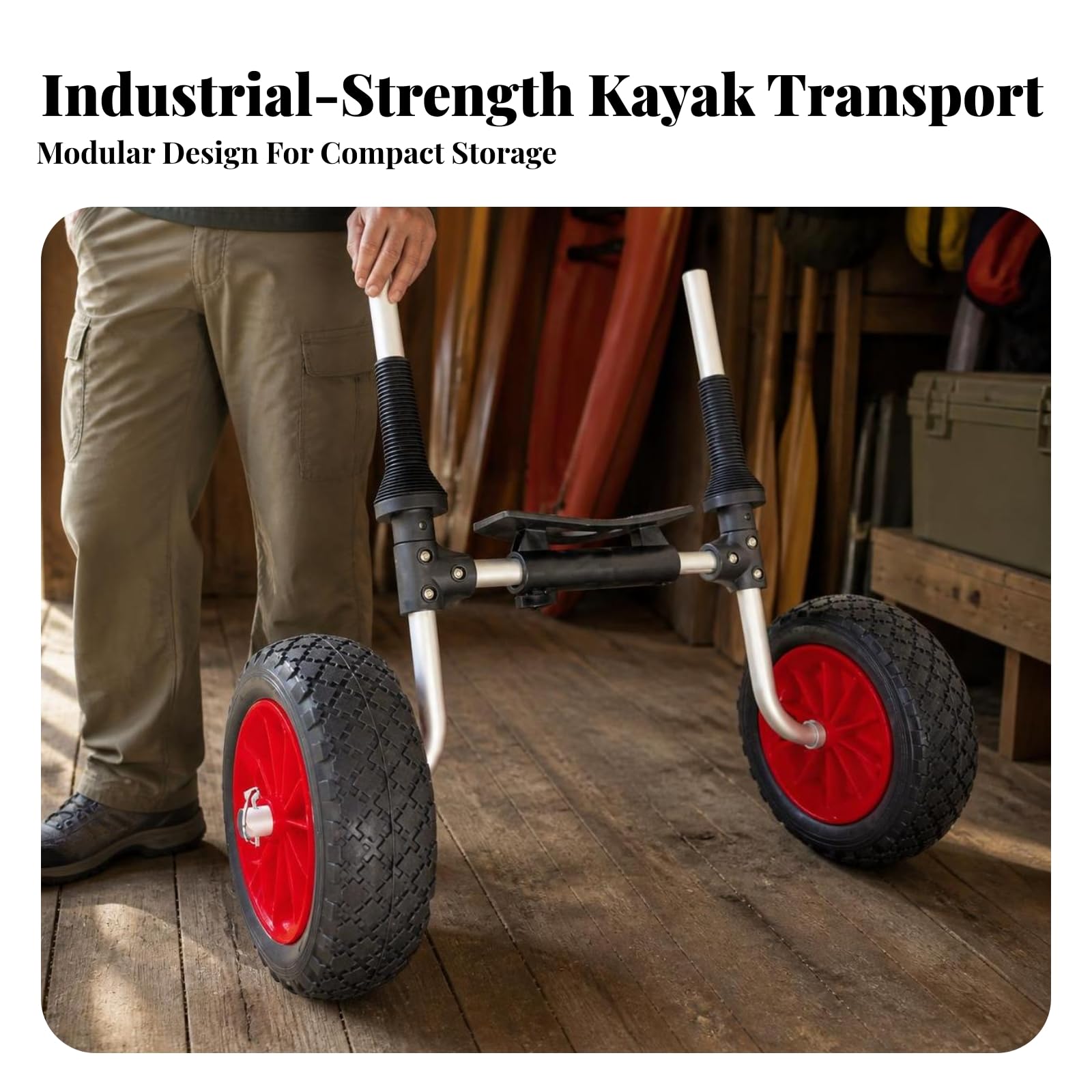 Carrello per Trasporto Kayak Anodizzato