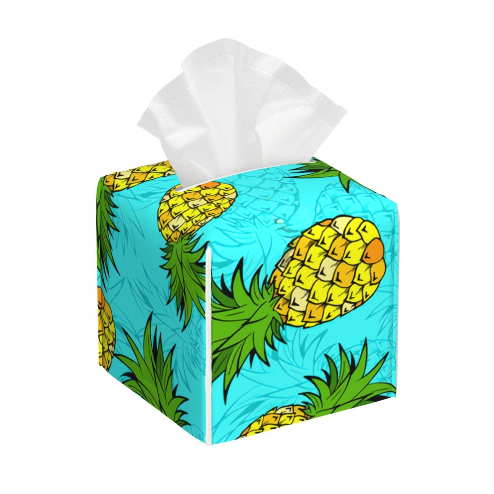 Xingfox As Pic Bright Pine Tissue Box Cover, Fashionable Decorative Storage Box, Suitable For Most Places