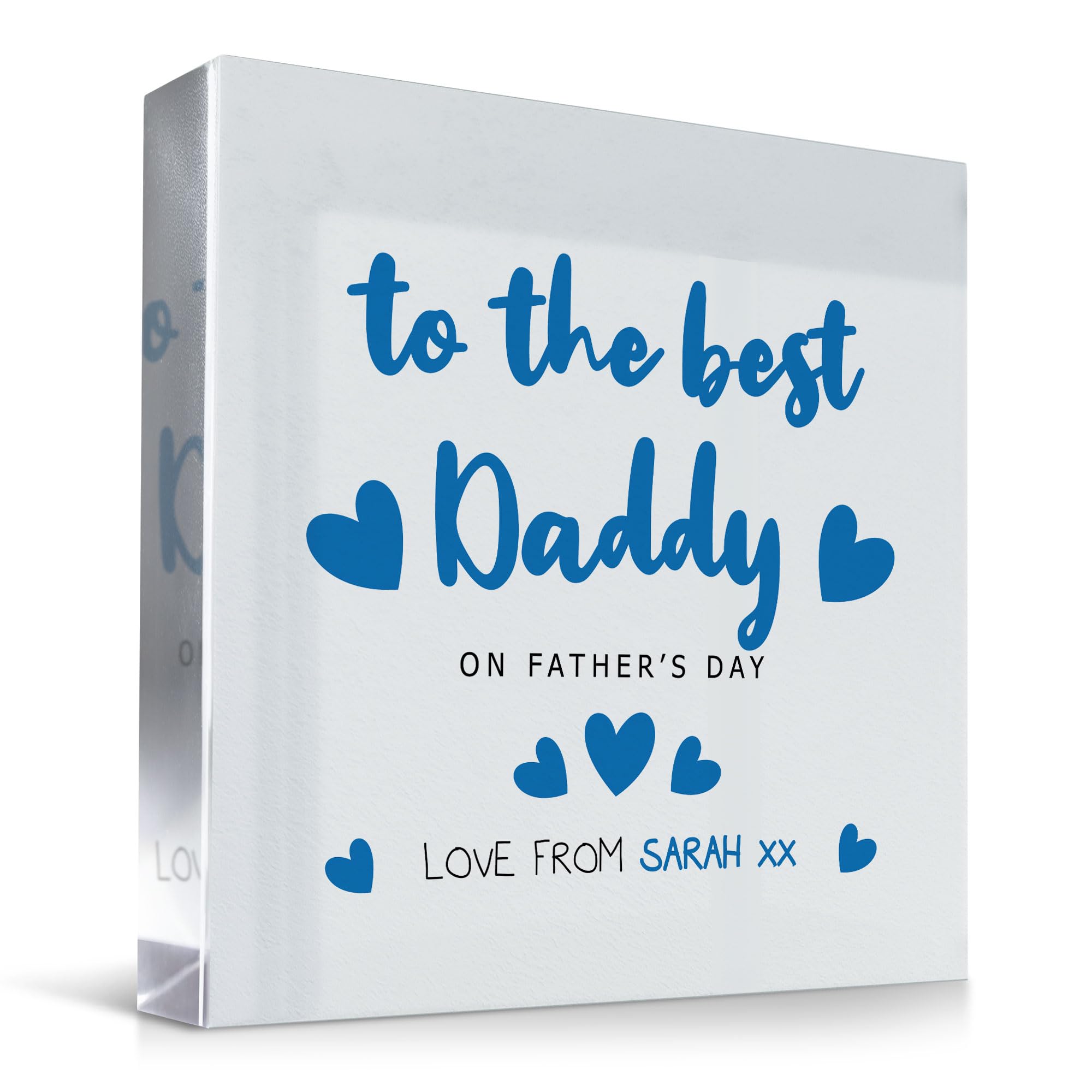 Red Ocean To The Best Daddy Gift For Fathers Day Personalised Block Daddy Gifts From Daughter Son Thank You Gifts For Him Fathers Day Gift For Best Daddy Keepsake