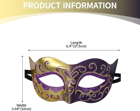 OIDEA Retro Venetian Masquerade Mask for Men: Vintage Carnival Venetian Mask Costume Cocktail Party Mardi Gras Mask