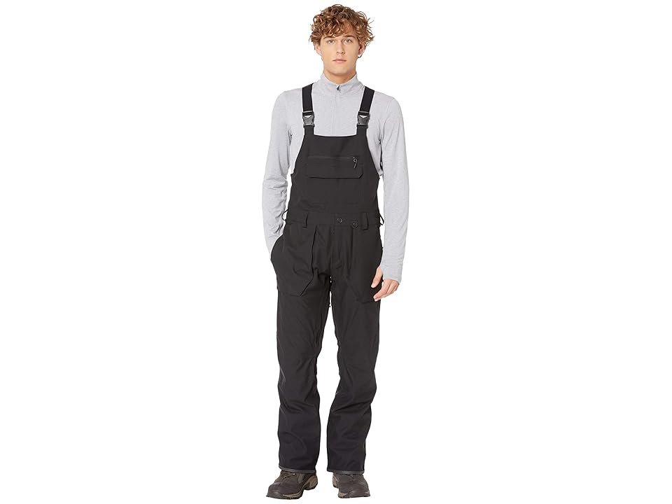 

Volcom Snow Roan Bib Overalls (Black) Men's Overalls One Piece