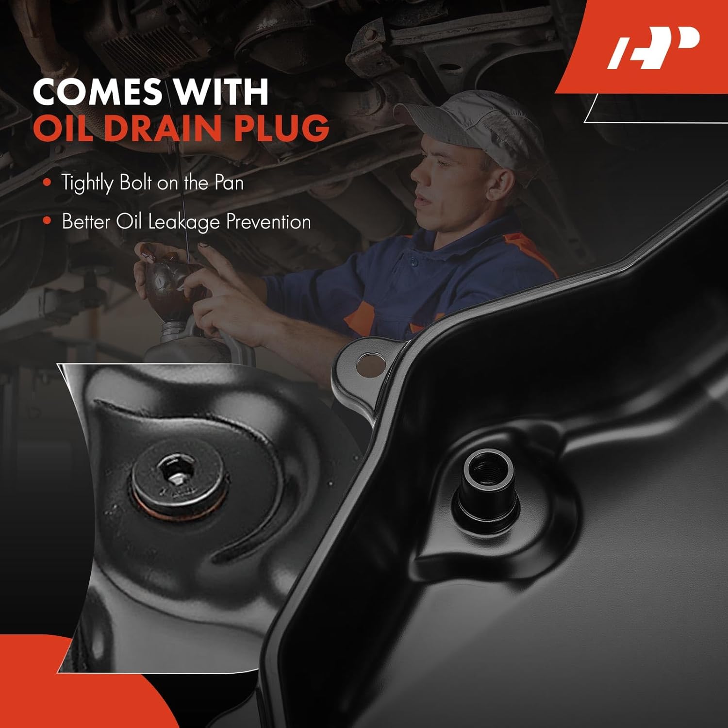 A-Premium Transmission Oil Pan with Drain Plug Compatible with Volkswagen Tiguan 2018-2024, Atlas 2018-2020/2024, Arteon 2019-2023, Atlas Cross Sport 2020-2024 & Audi Q3 2019-2024