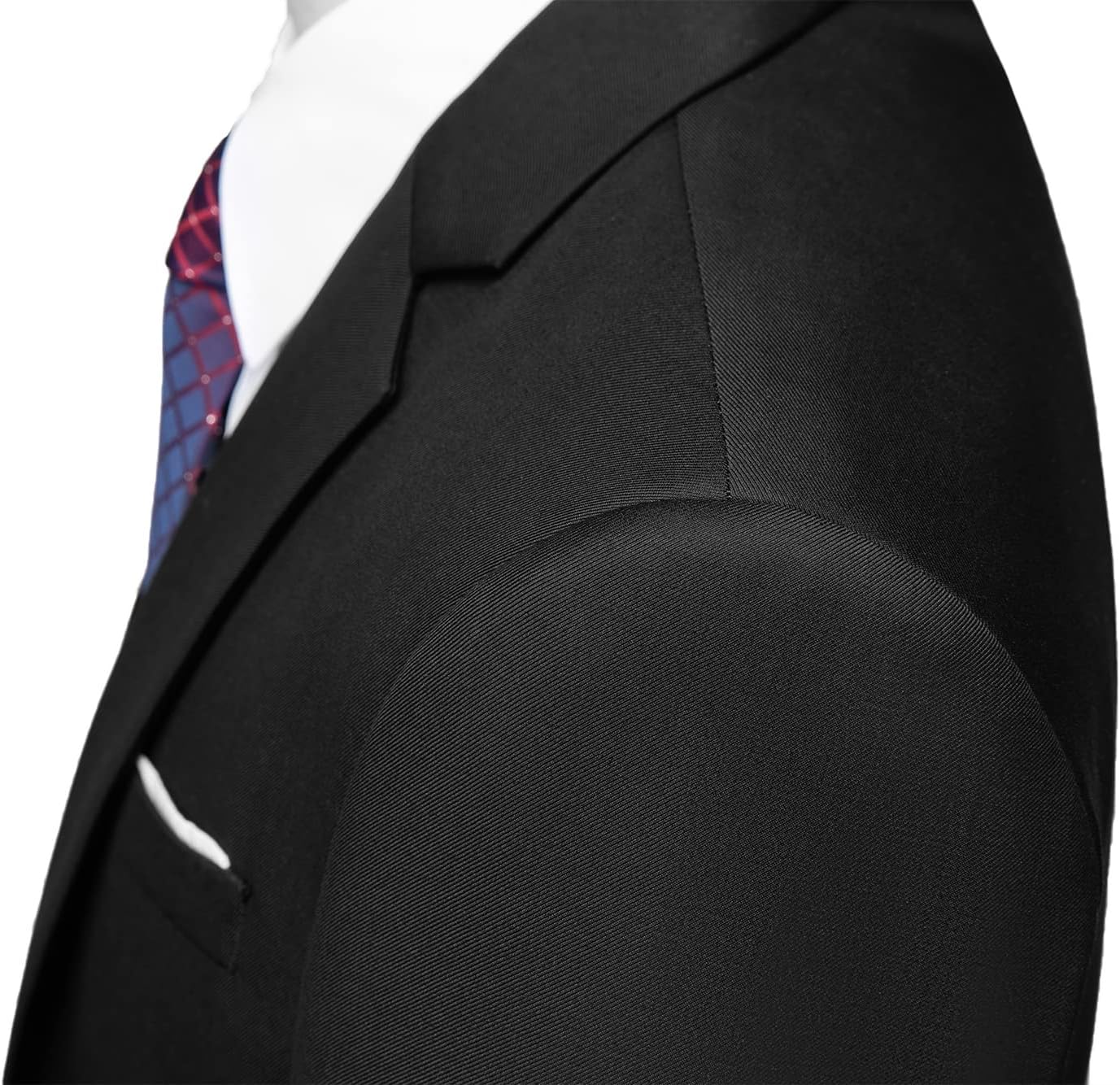 UNINUKOO Mens Suit Slim Fit 1 Button 2 Piece Wedding Party Holiday Solid Color Tux Suits for Men - Image 3