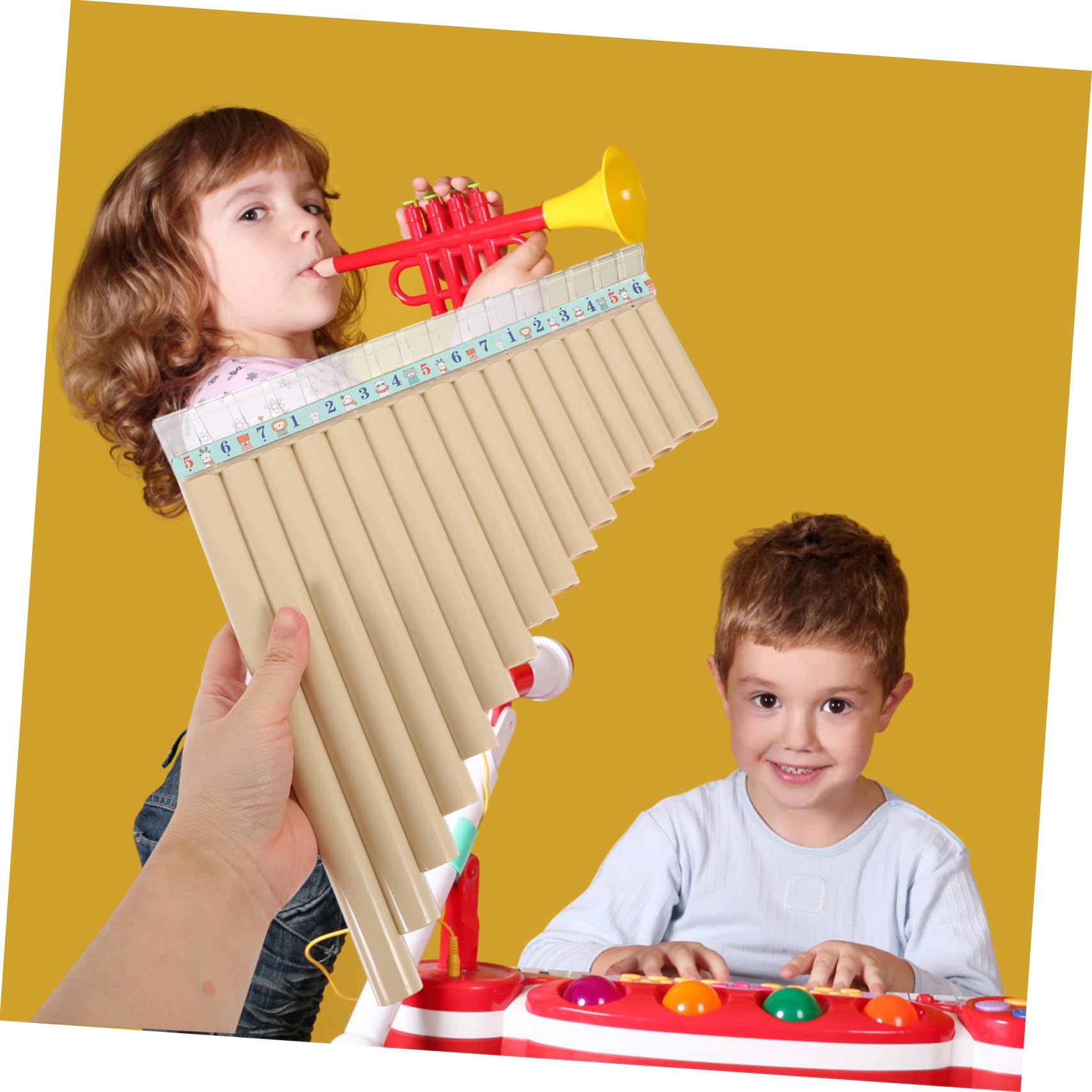 ifundom Flauto di Pan in Resina Chiave Do 16 Canne Bianco per Principianti Strumento Musicale Didattico per Ragazzo Ragazza Portatile per Esercizio Manuale e Coordinazione
