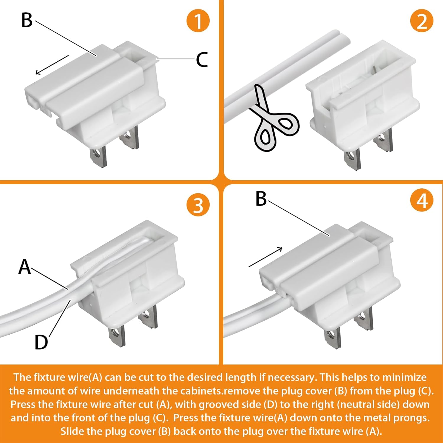LUMILAND Wired LED Puck Lights 120V (2.7Wx3) Plug-in Lighting Warm White, LED Cabinet Light for Kitchen Can Be Surface Mount or Recess Mount, White