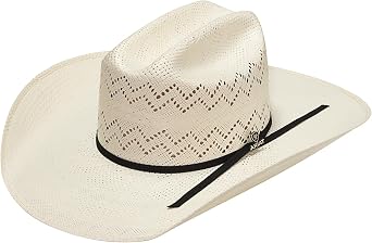 ARIAT 30X Cattleman Crown 2-Cord Black Band Shantung Western Hat, Ivory, 7-1/2