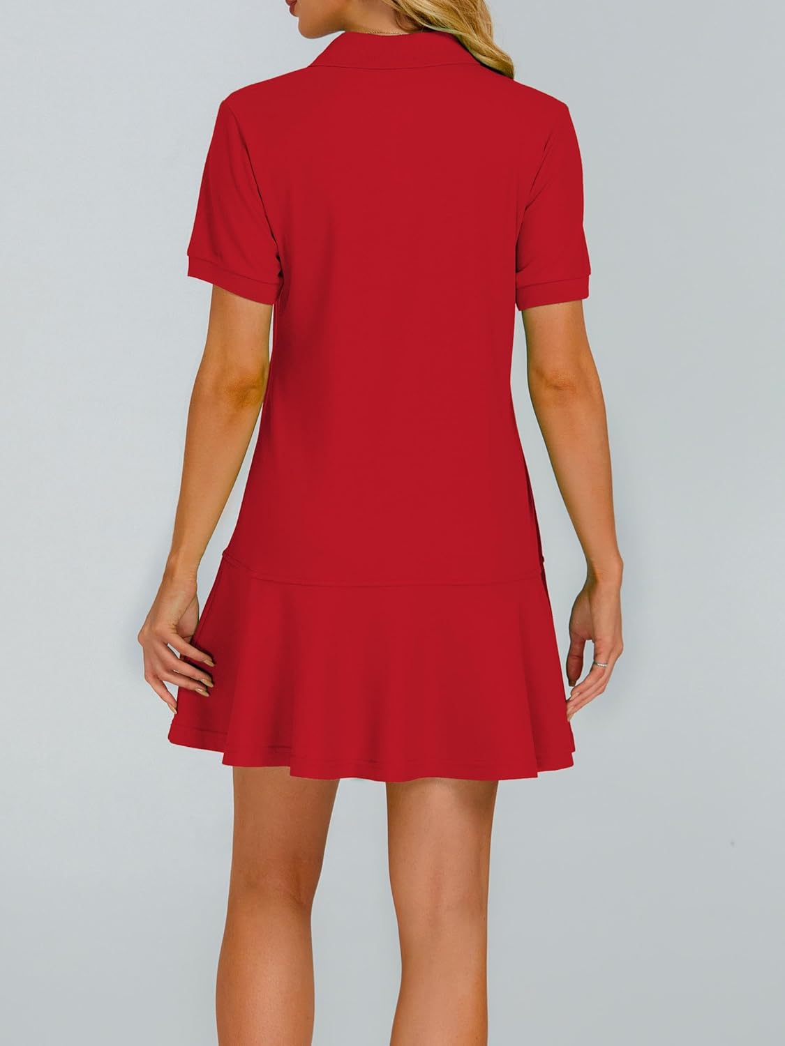 Polo Dress for Women Short Sleeve Ruffle Hem Golf Tennis Summer Mini Dresses - Image 5
