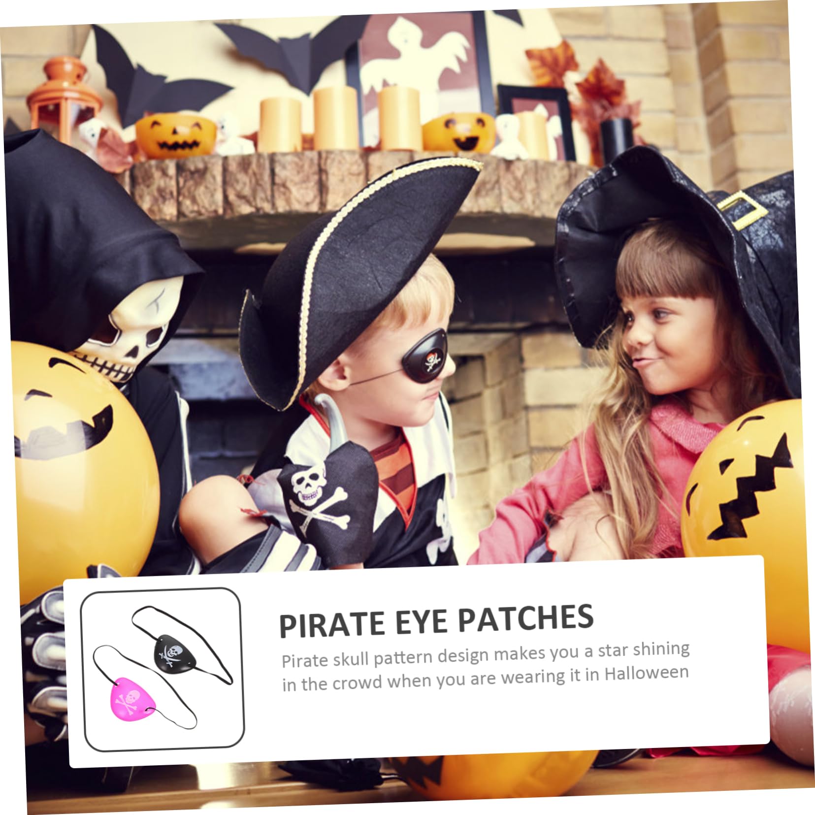 Beavorty 5 Sätze Piraten-augenklappe Kostüme Für Erwachsene Skelett Patch Augenmaske Halloween Augenpflaster -augenklappe Halloween-augenklappen Plastik 20 Stück * 5