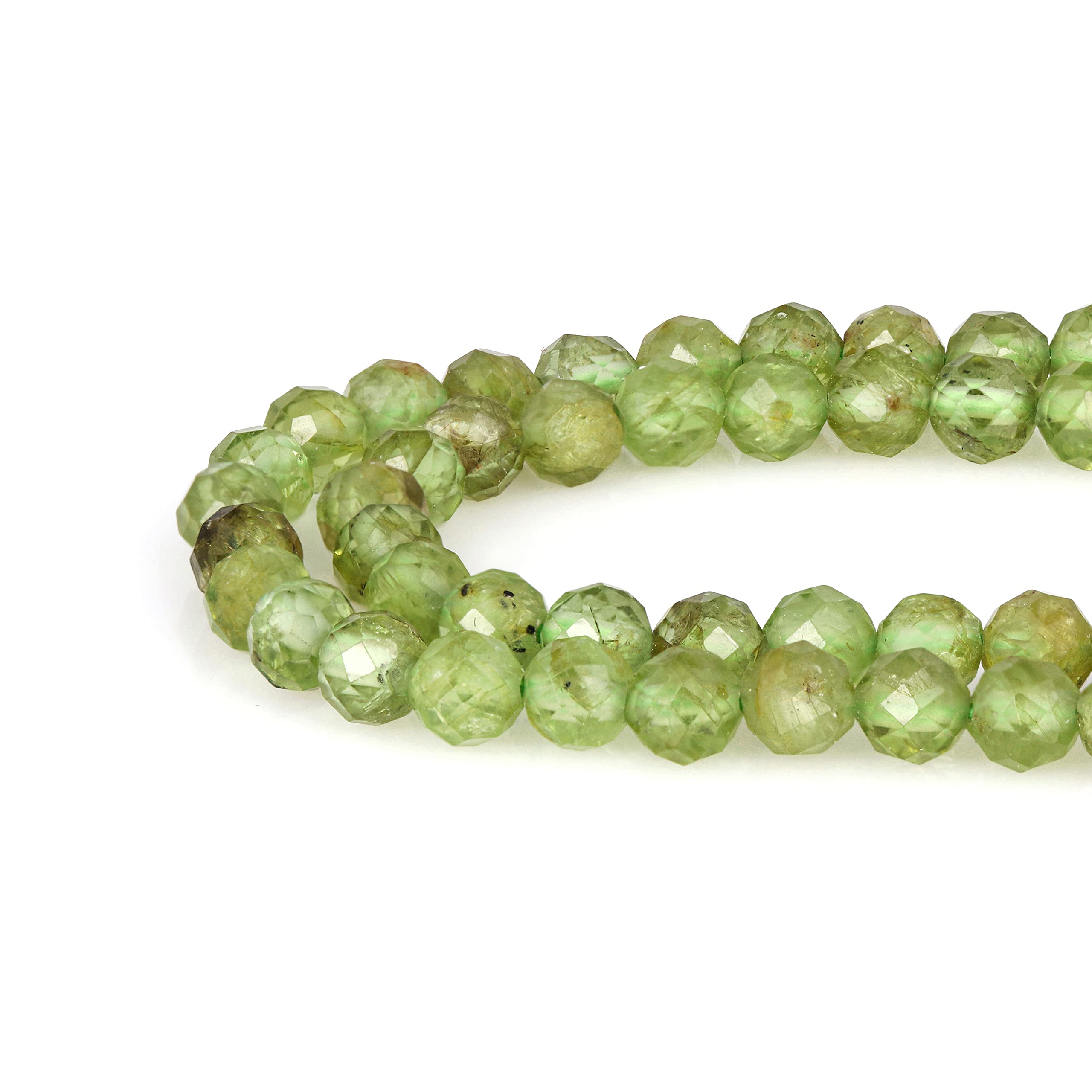 Péridot naturel rond 4mm perles de qualité supérieure pour collier