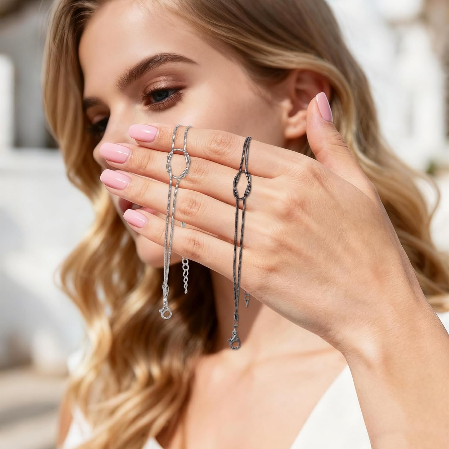 Matching Bracelets for Couples, Love Knot Bracelets Pinky Promise Relationship Jewelry for Him Her Women Men Friendship Anniversary Christmas Birthday Jewelry Gifts - Image 4