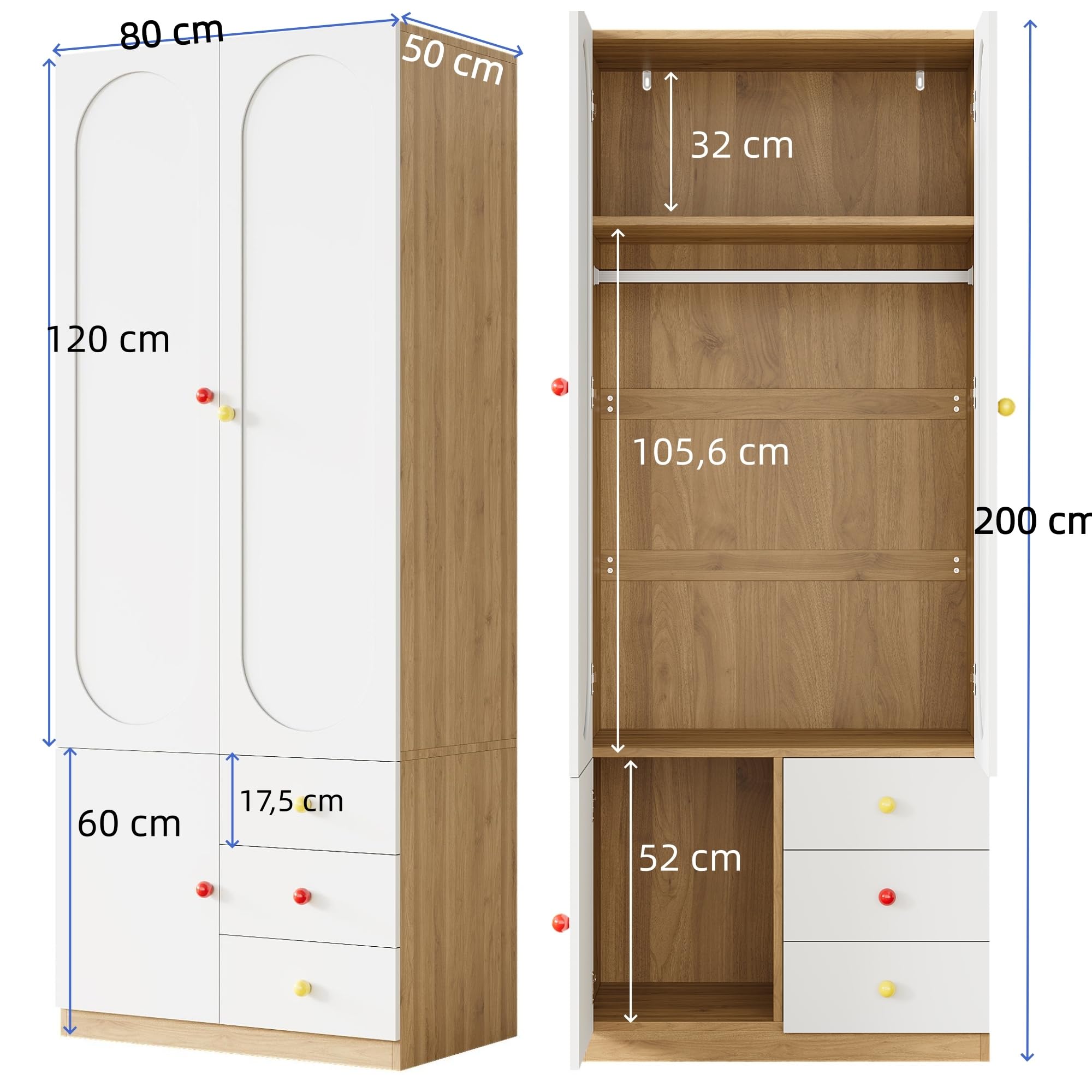 Kleiderschrank 2 Türig