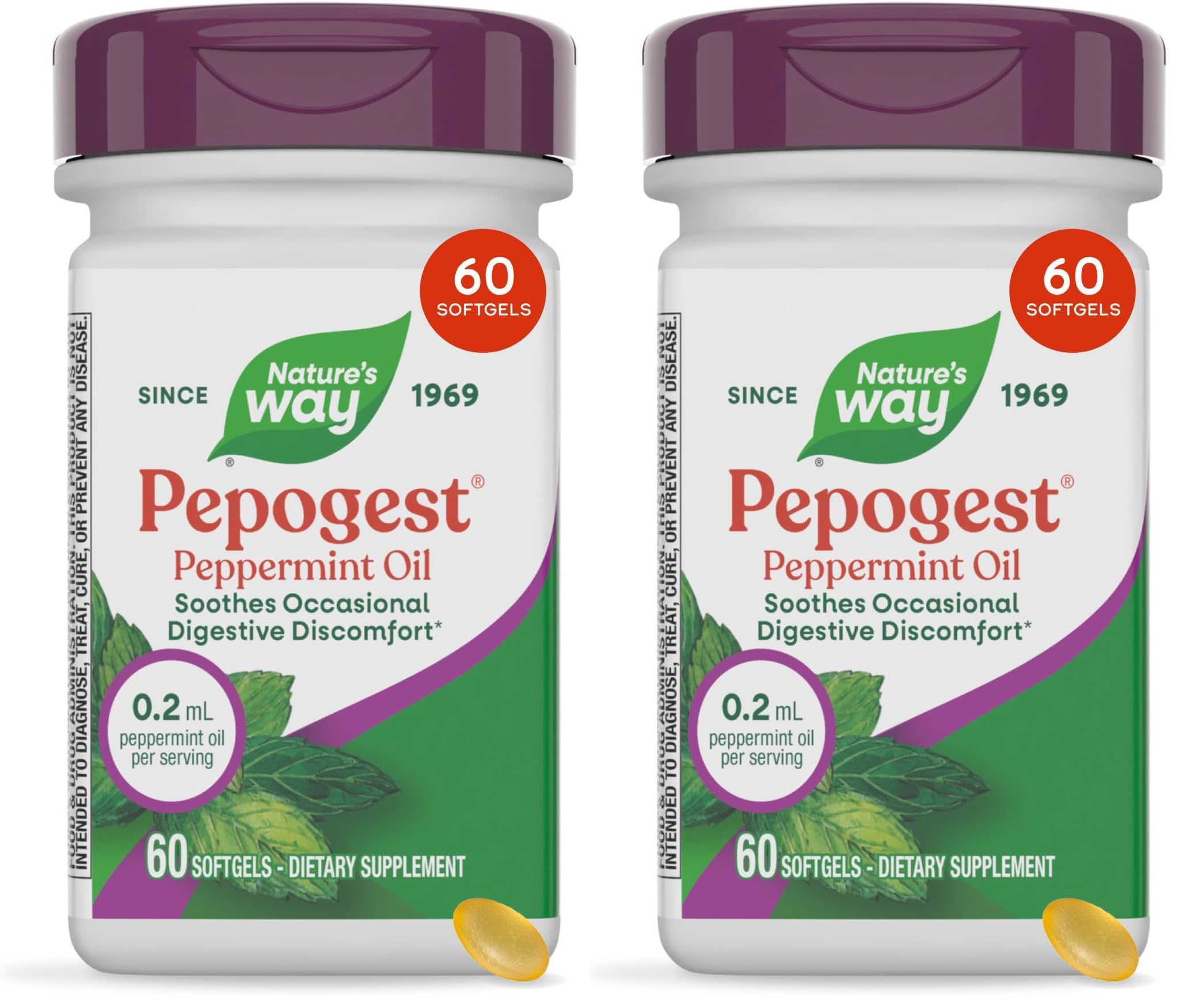 Nature's Way Pepogest Peppermint Oil Softgels