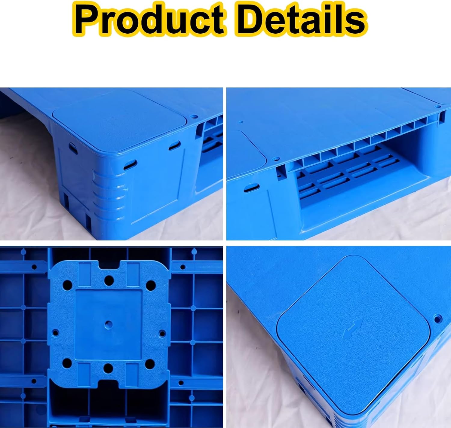Plastic Pallets, Lightweight Waterproof Floor Pallet, Industrial Storage Pad, Warehouse Stacking Pallets for Logistics
