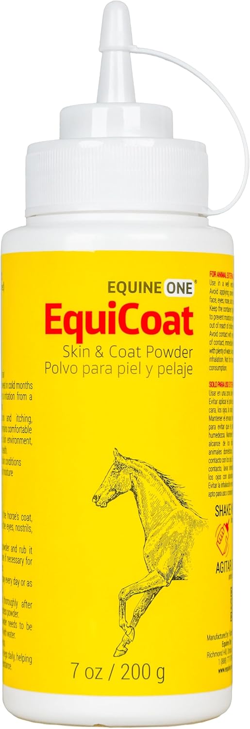 EquiCoat - Coat Powder for Horses - Itching | Irritations | Parasitic infections | Rain Rot - All Natural Ingredients (7oz)