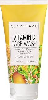 Conatural Vitamin C Face Wash 150ml - Sulphate-Free, Paraben-Free, pH Balanced Brightening Cleanser for Radiant, Even Skin Tone - Natural & Organic Formula, Hydrating & Gentle for All Skin Types