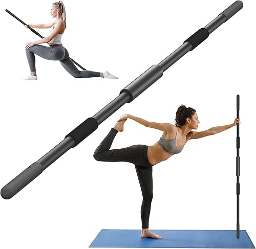 Yoga Stick 58 Inch Sturdy Alloy Steel - Adjustable Stick