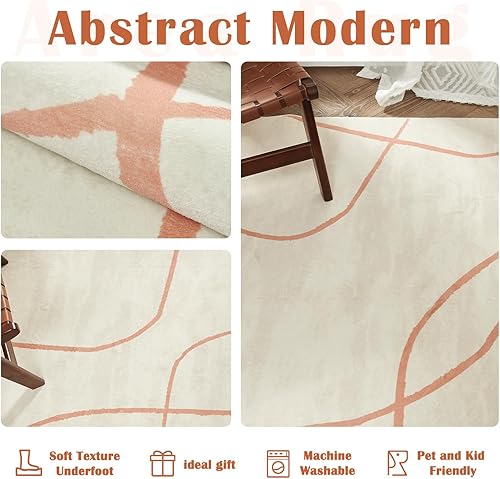 Vista 10 de jinchan Alfombra moderna de pasillo de 2 x 6 pies, diseño geométrico marroquí, antideslizante, resistente a las manchas, suave y ligera, para Gris