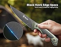 Vista 3 de 5.5 Inch Kitchen Utility Knife - Rust-Resistant Full-Tang Steel, G10 Handle - Professional Outdoor Chef Knife for Fruit & Vegetable Slicing, Paring