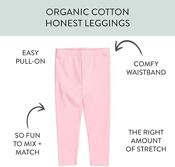 Honest Baby Baby-Girls Multipack Leggings Skinny, Flare and Cargo Pants Organic Cotton for Infant Baby Girls, Toddlers, Kids
